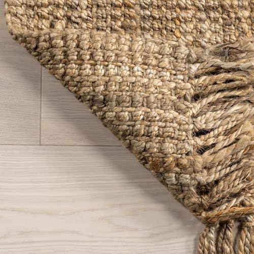 nuLOOM Daniela Natural Solid Flatweave Area Rug, 3' x 5'