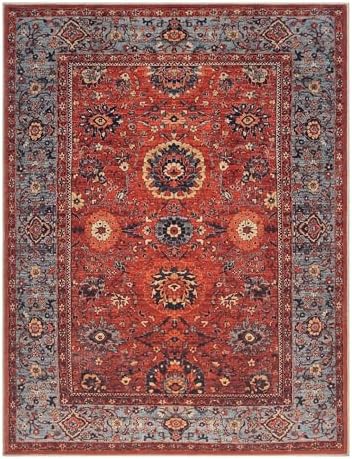 Keen Home Design Vintage Washable Area Rug, Non-Slip Low Pile, 5x7