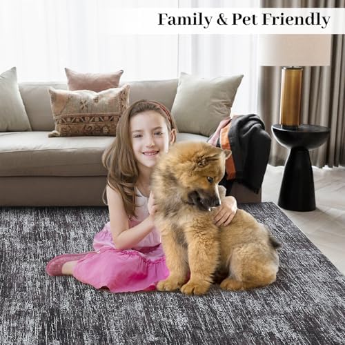 RUGSREAL Washable Rug 10x13 for Living Room Modern Abstract Area Rug Non-Slip...
