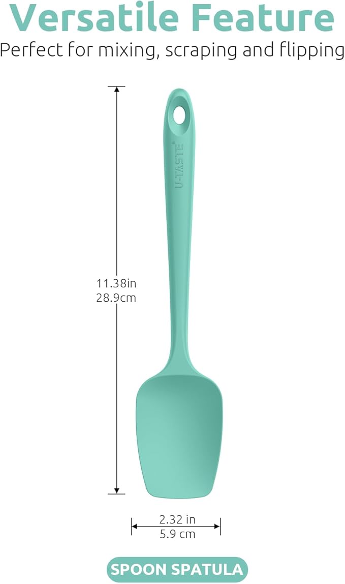 U-Taste Silicone Spoon Spatula Set, 600ºF High Heat Resistant Food Grade - Image 2