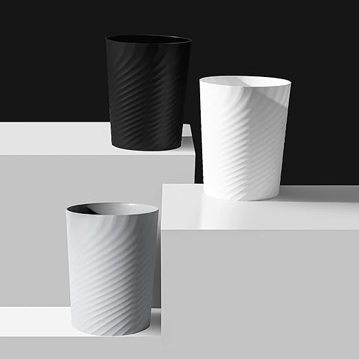 UUJOLY Plastic Small Trash Can Wastebasket, Garbage Container Basket - Image 6