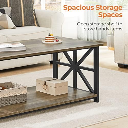 GreenForest Round Corners Coffee Table for Living Room