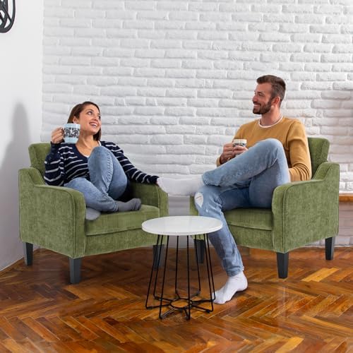 VINGLI Olive Green Accent Chair, Upholstered Armchair for Living Room