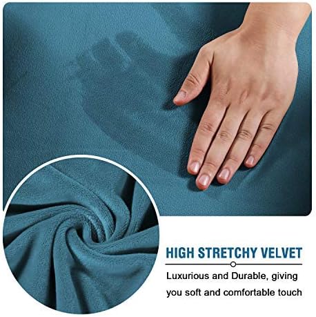 H.VERSAILTEX Velvet 4 Piece High Stretch Sofa Slipcover Cover Furniture - Image 5