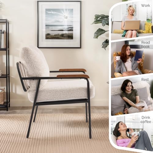 VINGLI Mid-Century Modern Accent Armchiar for Small Space, Small Comfy Uphols...