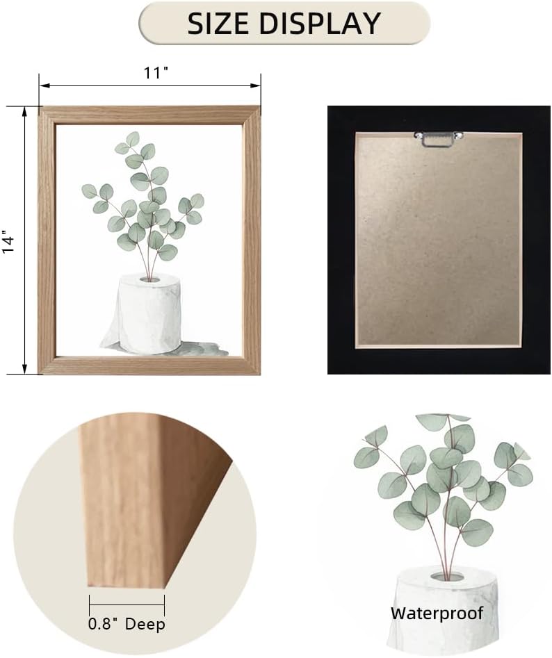 Sage Green Bathroom Wall Decor Framed Plant Print Botanical Bathroom Wall Art...