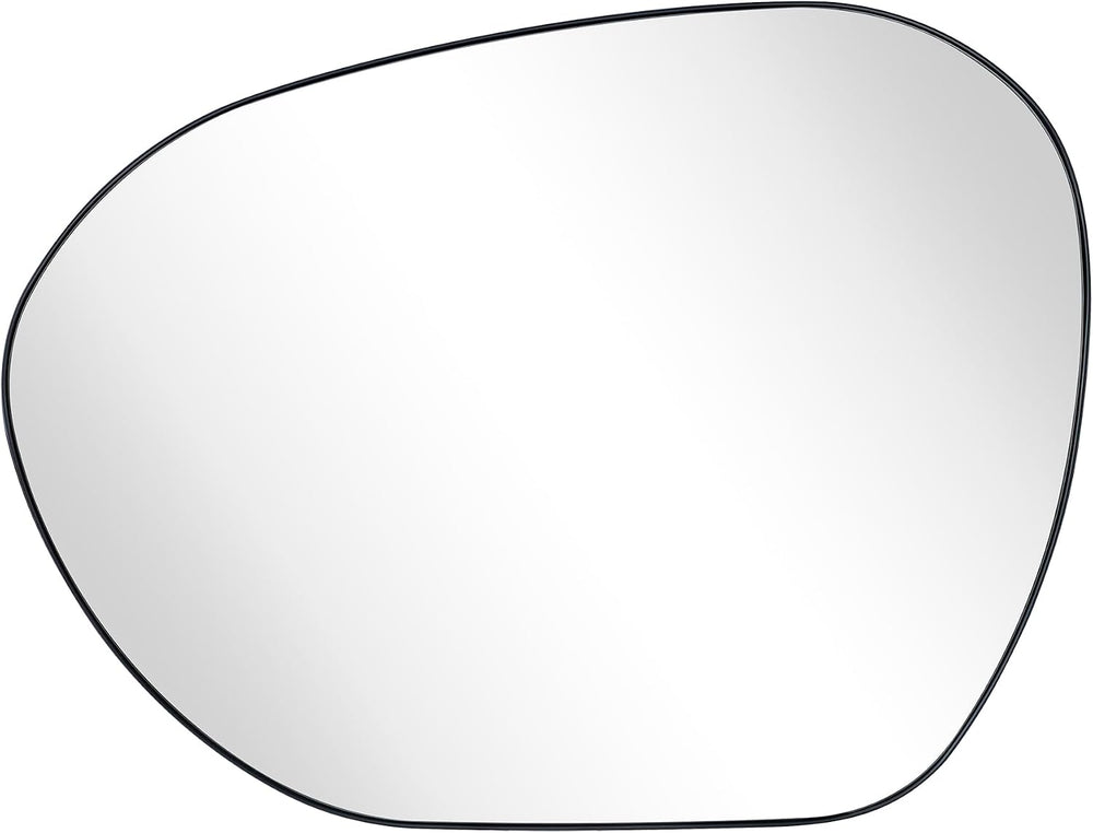 40 x 30 Matt Black Asymmetrical Mirror Irregular Black Mirror Accent Metal Fr...