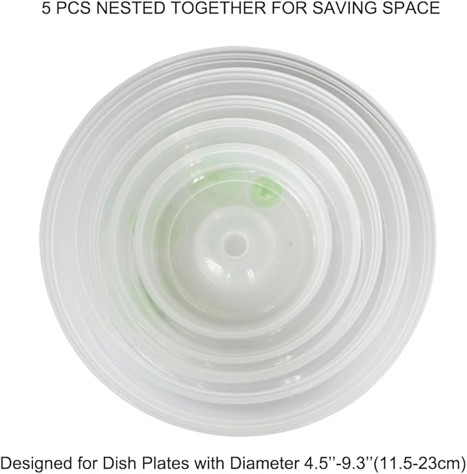 Microwave Covers for Food 5 PCS Microwave Splatter Lid Cover Dish Cover Plate - Image 6