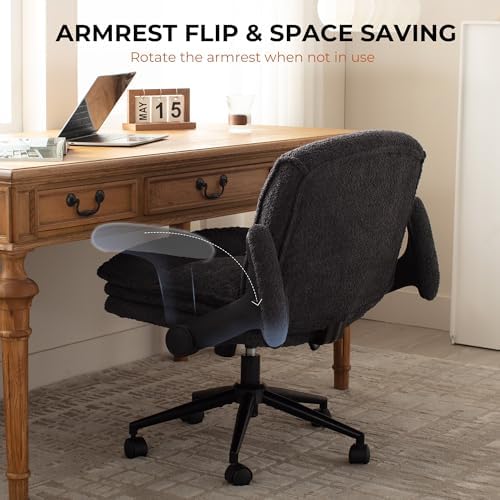 Dowinx Criss Cross Chair with Adjustable Flip-up Arms and Wheels, Comfort Erg...