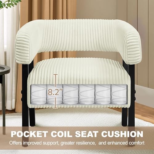 Yaheetech Accent Living Room Chair with Pocket Coiled Seat Set of 1
