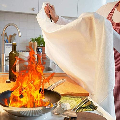 ISOP Fire Blanket for Home & Kitchen (47" x 70"), 2-Pack Heavy Duty