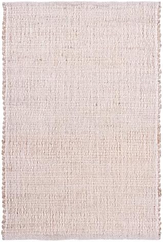 5X7 Jute & Cotton Rug Braided Boho Rugs - Farmhouse Decor - Hand Woven Na...