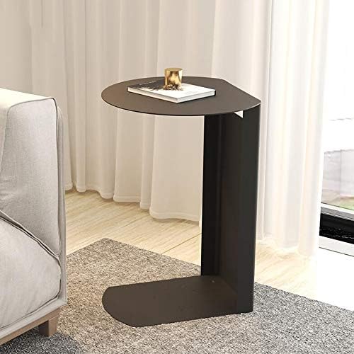 Telephone Table, Black Sofa Side End Tables Living Room,C Shaped End Table,Ca...