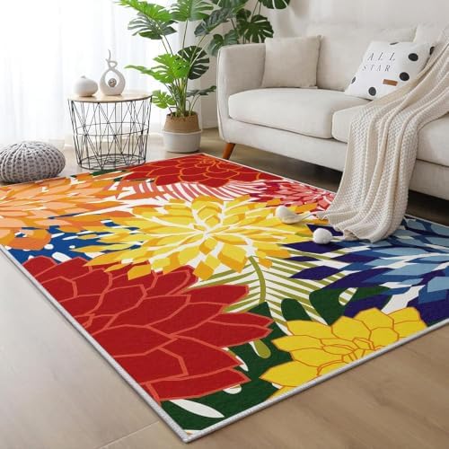 ZonLi 5x8 Area Rug for Living Room, Washable Rugs for Bedroom