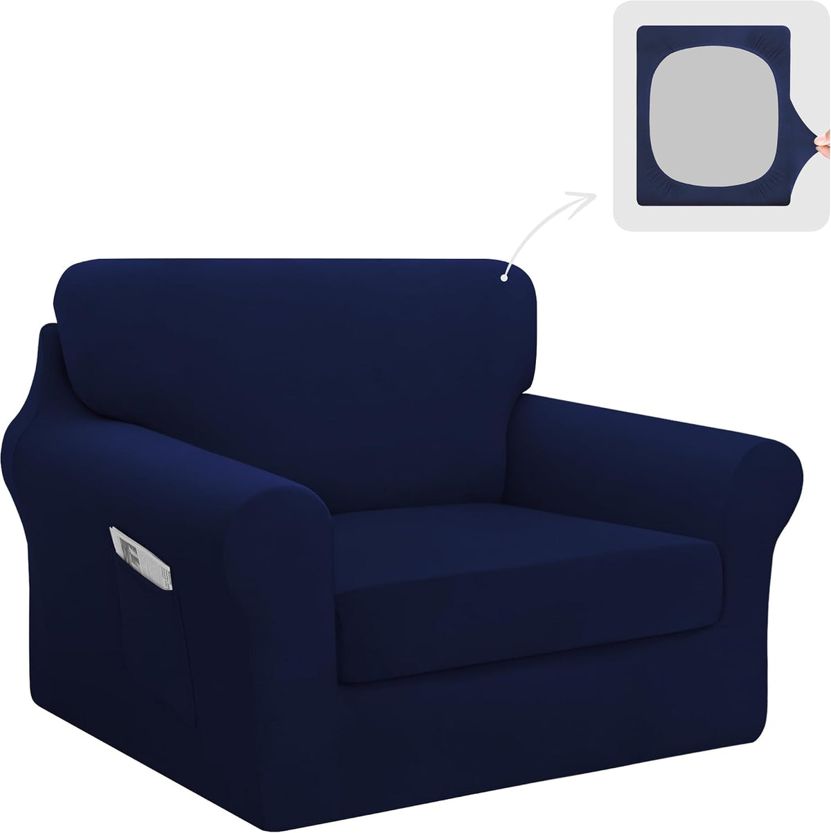 easy-going 3 pieces stretch chair couch cover, small, main product view