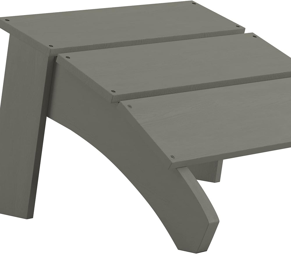 Flash Furniture Sawyer Indoor/Outdoor Commercial Grade Adirondack Ottoman - G...