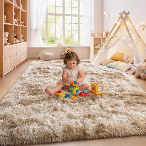 5x7ft Upgrade Non-Slip Area Rugs, Living Room Shaggy Rug, Fluffy Carpets