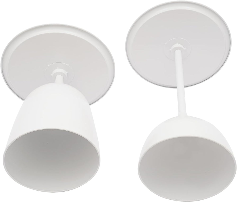 Metal Nesting Tables, Round Side Table Set of 2, White | Pedestal Tables, 17&...