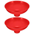 Vesici 2 Pack Extra Large Wide Mouth Funnel Red 2.5" x 10" Multi Purpose by Vesici