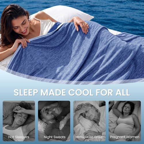 Topcee Cooling Blanket King Size 90"x108" for Hot Sleepers Summer B...