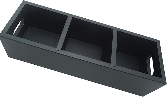 Moldie Black Wood Tea and Sugar Pack Organizers, Wooden Box by Unknown