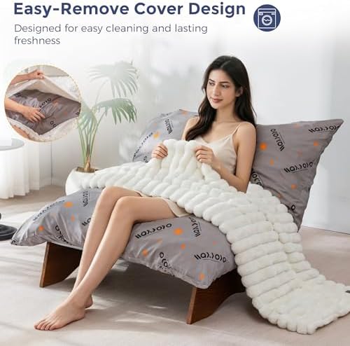 MAXYOYO Adjustable Living Room Chair, 3-Position Bean Bag Chair with Frame