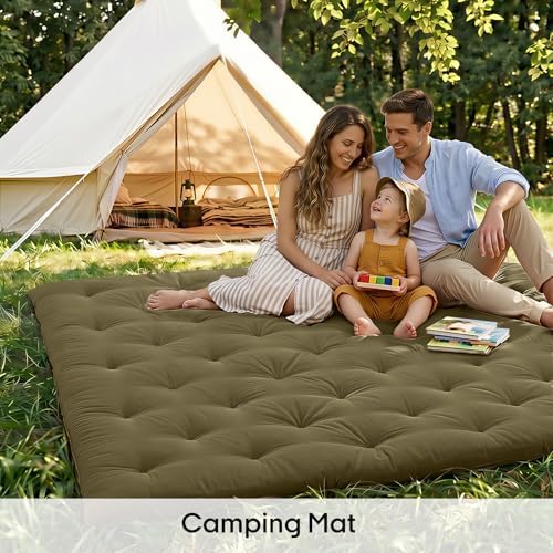 ZonLi Japanese Floor Mattress, 100% Cotton Cover Foldable Futon Mattress
