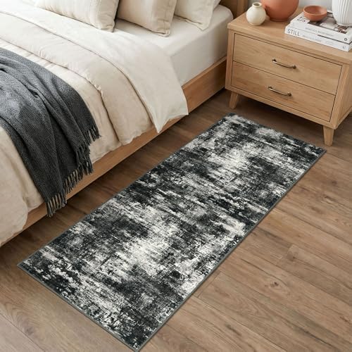 Lansny Abstract Washable 2x6 Hallway Runner Rug Non Slip Kitchen Runner | Cha...
