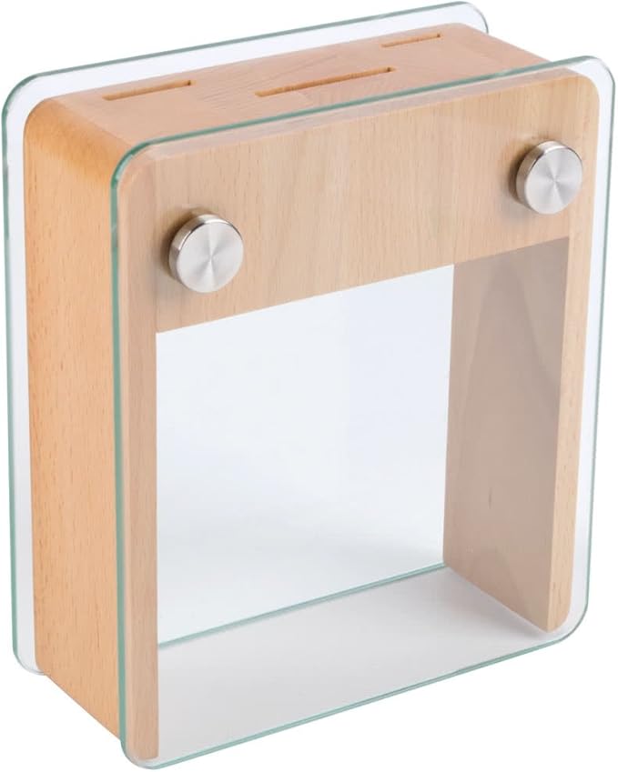 Mercer Culinary M20050 Genesis 6-Piece Wood / Glass Knife Block Set - Image 10