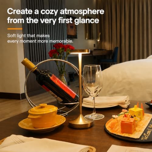2 Pack Cordless Table Lamps Rechargeable 6000mAh, 72H Runtime