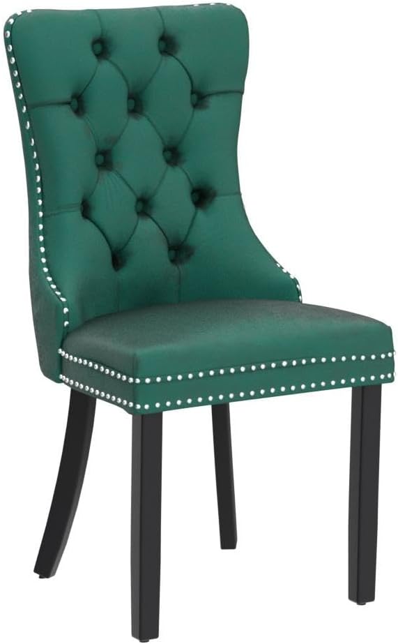 KCC Velvet Dining Chairs Set of 6, Upholstered High-end Tufted Dining Room Ch...