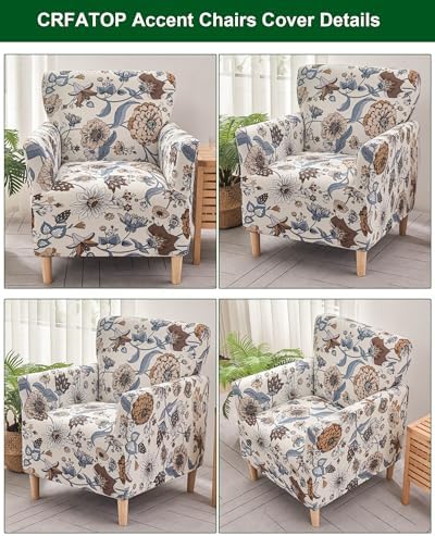 CRFATOP Accent Chair Cover, Stretch Armchair Slipcover for Living Room,22