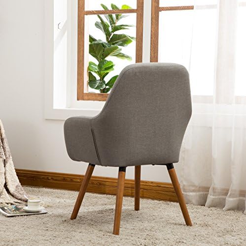 Roundhill Furniture Tuchico Contemporary Fabric Accent Chair,Arm Rest, Gray