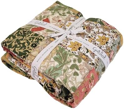 Greenland Home Antique Chic Quilted Patchwork Throw, 50" x 60" , Mu...