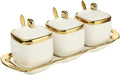 Porcelain Condiment Jar Spice Container by MagnittRollerSkates
