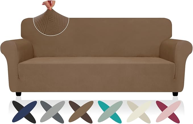 ZNSAYOTX Super Stretch Sofa Cover, New Striped Sofa Covers Fitted Slipcovers by ZNSAYOTX