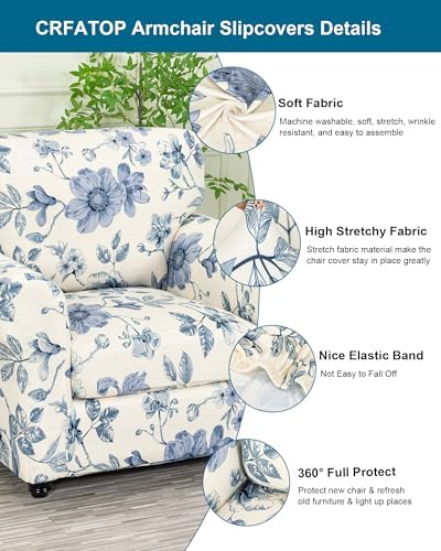CRFATOP Armchair Chair Covers for Living Room Sofa Couch Slipcover,C11