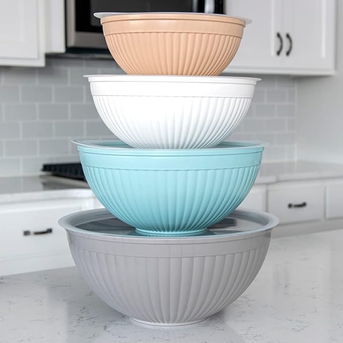 Nordic Ware Prep and Serve Mixing Bowls Set, Earth-Tones - Image 4