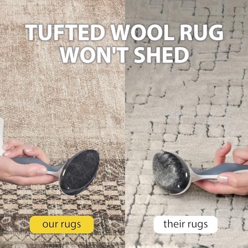 NICETOWN 8x10 Ultra-Thin Brown Oriental Rug for Bedroom, Tumble Washable Area...