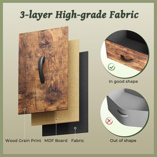 Huuger 63 Inch Dresser for Bedroom, Dresser for Closet with 9 Fabric Drawers,...