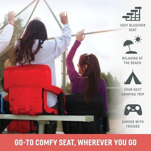 Picnic TIME Ventura Stadium Seat for Bleachers with Back Support - Portable R...