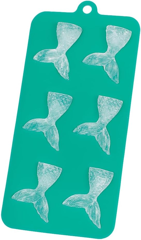 HIC Kitchen Silicone Mermaid Tails Ice Cube Tray, Makes 6 Mermaid Tails - Image 7