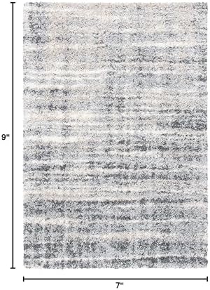 SAFAVIEH Fontana Shag Collection Area Rug - 6'7" x 9', Grey &amp...