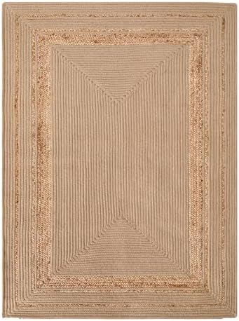 DEXI Woven Jute Rug 5x8, Indoor Outdoor Farmhouse Area Rugs for Living Room
