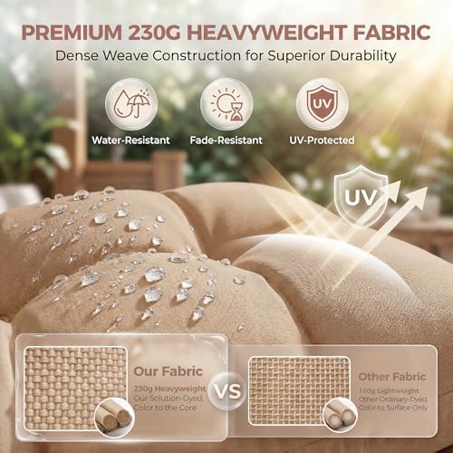 BULEXYARD Outdoor Papasan Rocking Chair, Oversized Egg Patio Lounge Chair