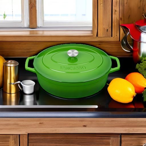 vancasso Enameled Cast Iron Dutch Oven, 9.3 Quart Dutch Oven Pot - Image 5