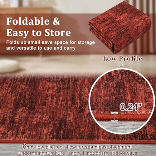 RUGSREAL Washable Rug 10x13 for Living Room Modern Abstract Area Rug Non-Slip...