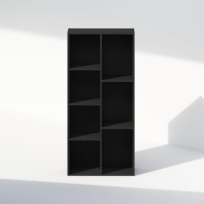 Furinno Reed Closet Organizers and Storage, 7-Cube Closet Organizer, Open Shelf