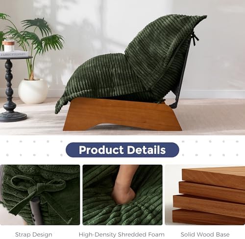 MAXYOYO Adjustable Living Room Chair, 3-Position Bean Bag Chair with Frame
