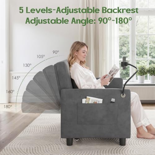 3 in 1 Convertible Pull Out Sleeper Couch Sofa Bed, Grey